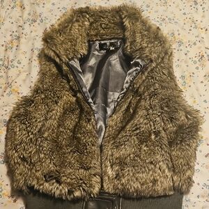 Ashley by 26 International Faux Fur Vest with Satin Interior